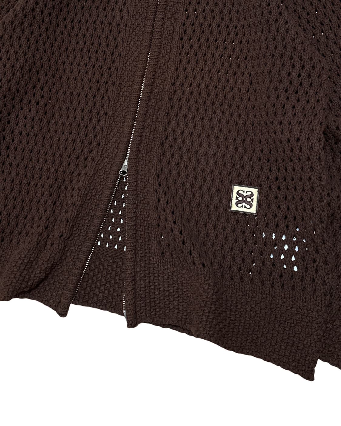 SATUR 세터 브라운 후드 니트집업 상품이미지4