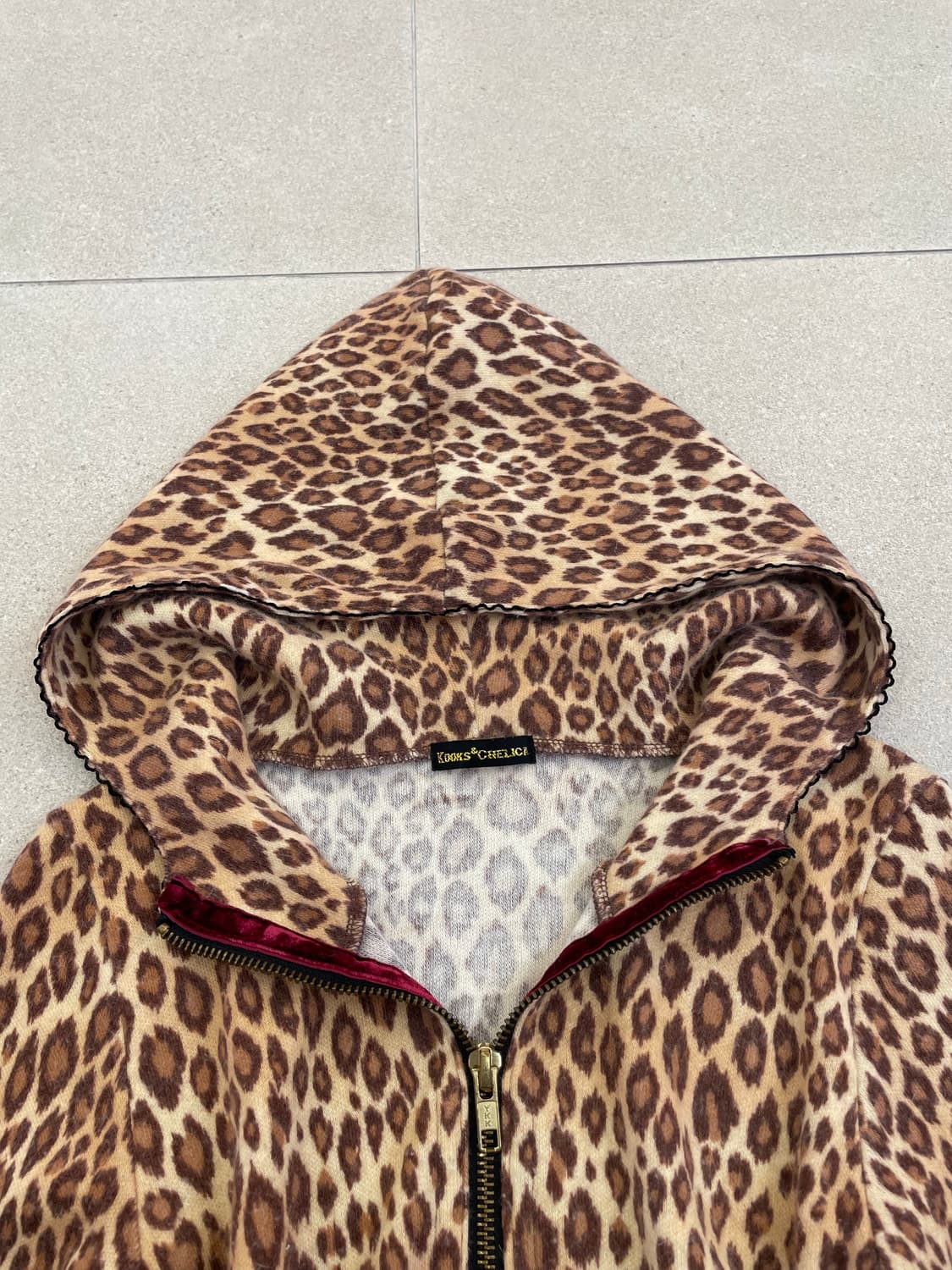 호피 딱붙 후드집업 상품이미지3