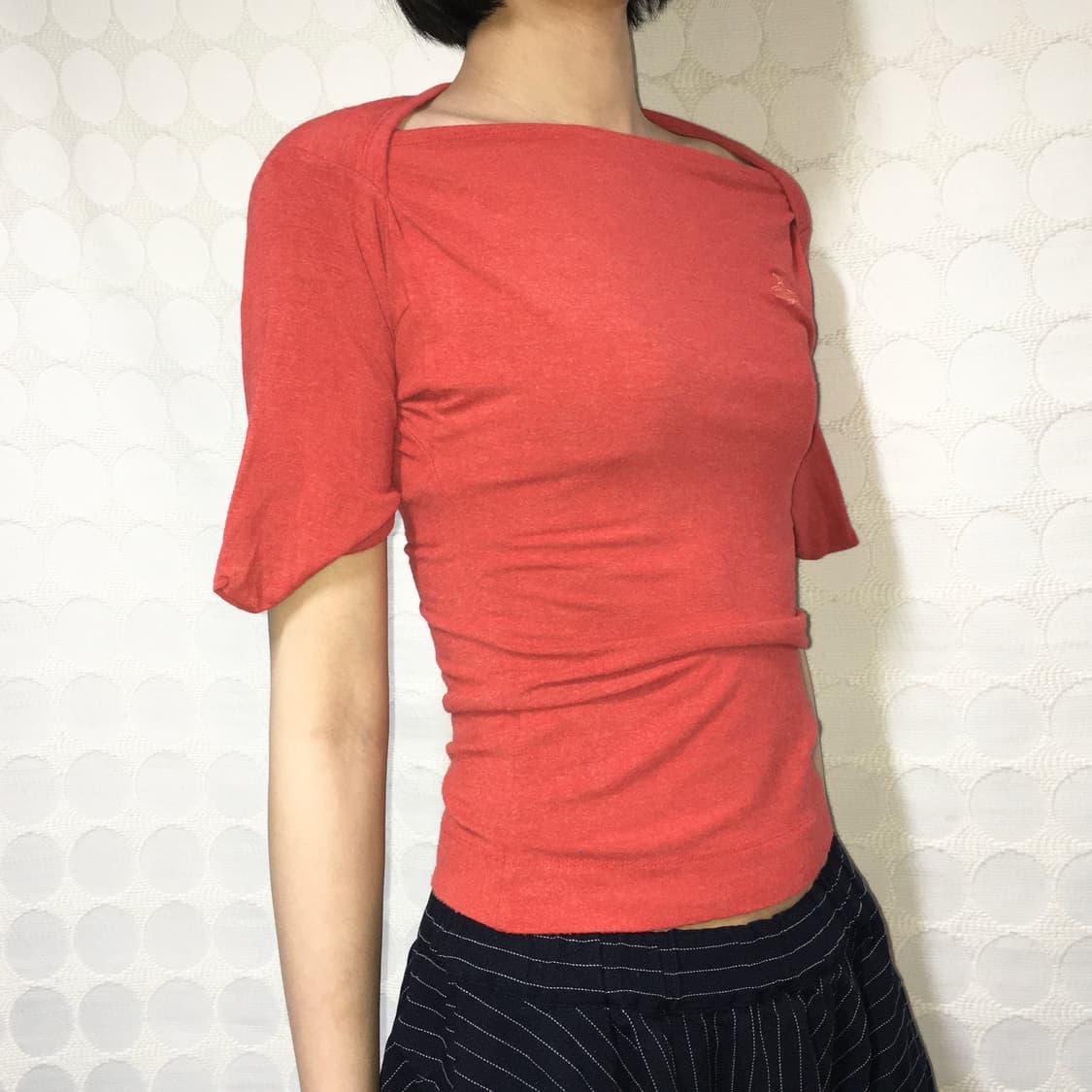 비비안 웨스트우드 레드 드레이핑 반팔 상품이미지2