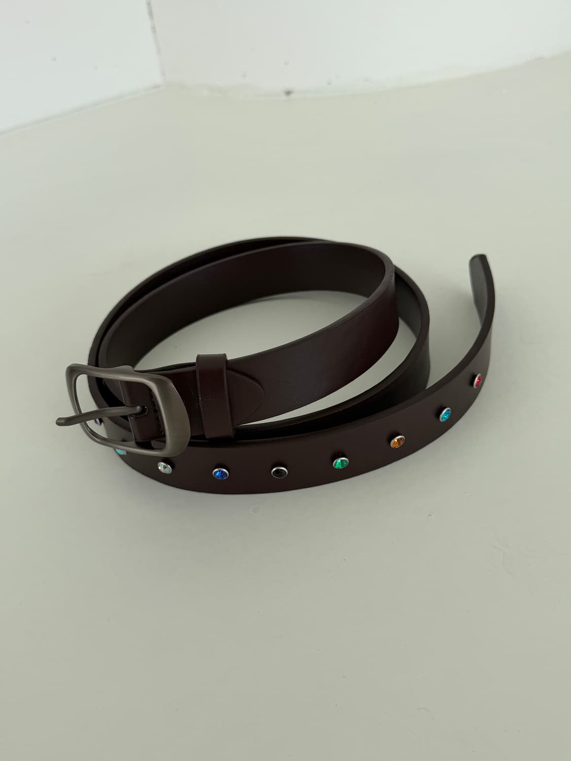 큐빅 웨스턴 벨트 black or brown 상품이미지3