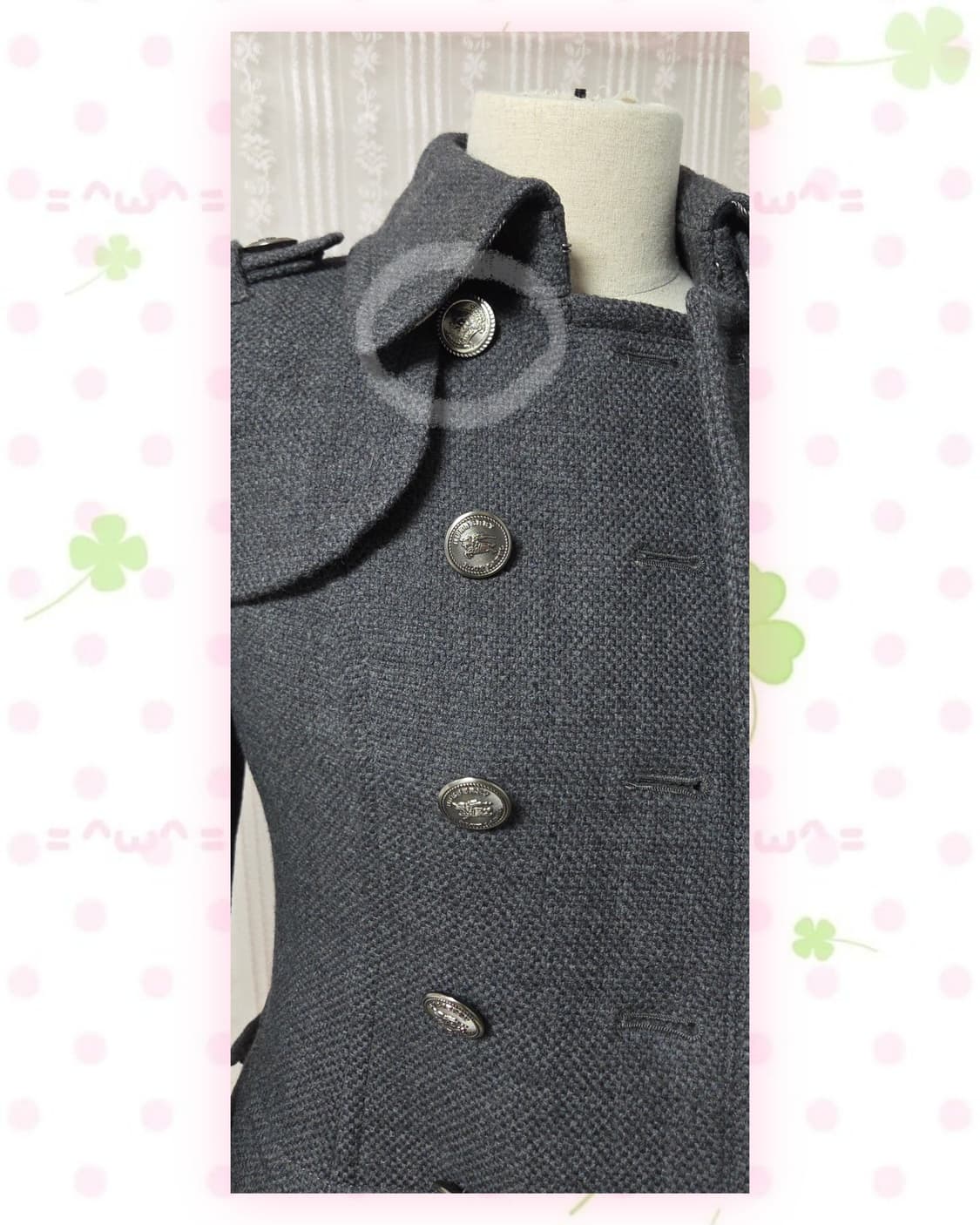 버버리 블루라벨 차콜 숏코트 상품이미지10