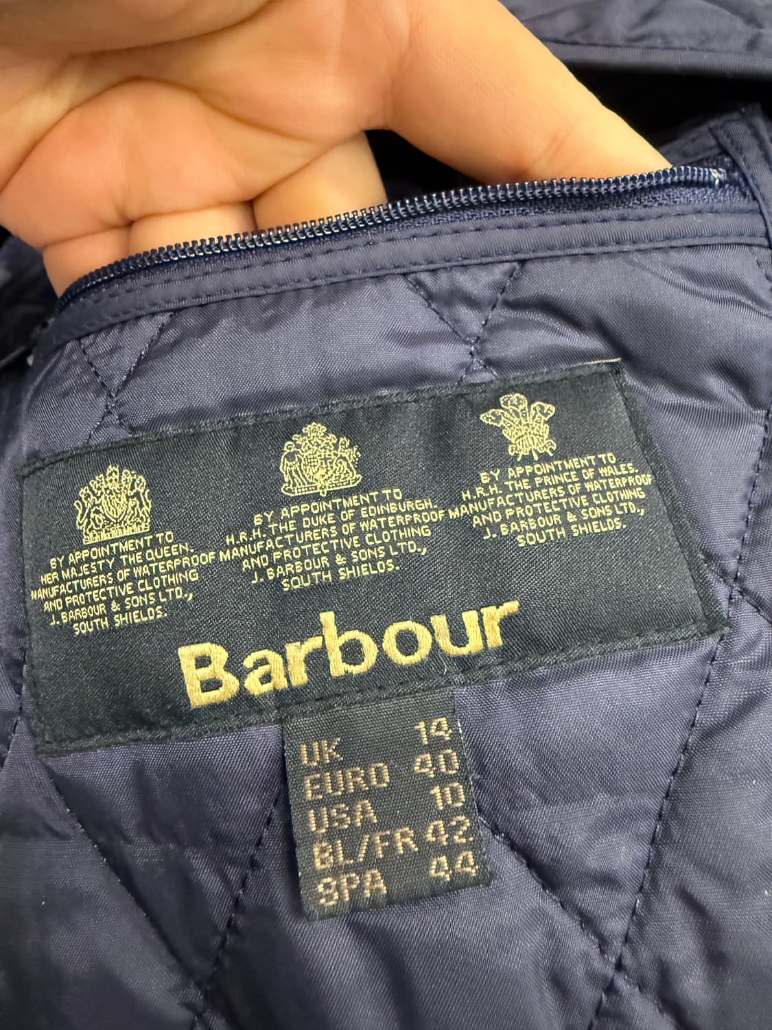 Barbour 아난데일 퀼트 자켓 (네이비) 여성용  상품이미지4