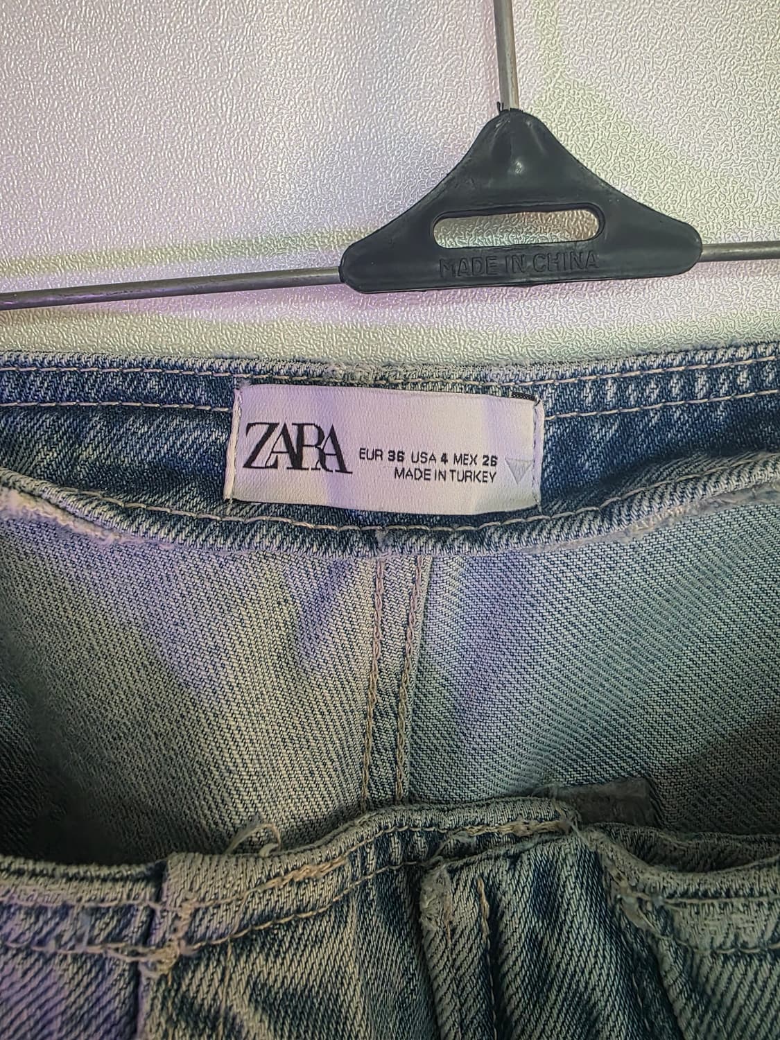 ZARA 연청 와이드 데님 팬츠/ EUR 36/총장99/허리38 상품이미지3