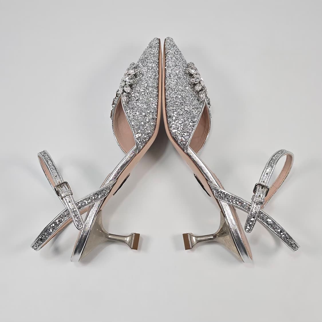 미우미우 여성 글리터 슬링백 펌프스 ( 245 ) 상품이미지4