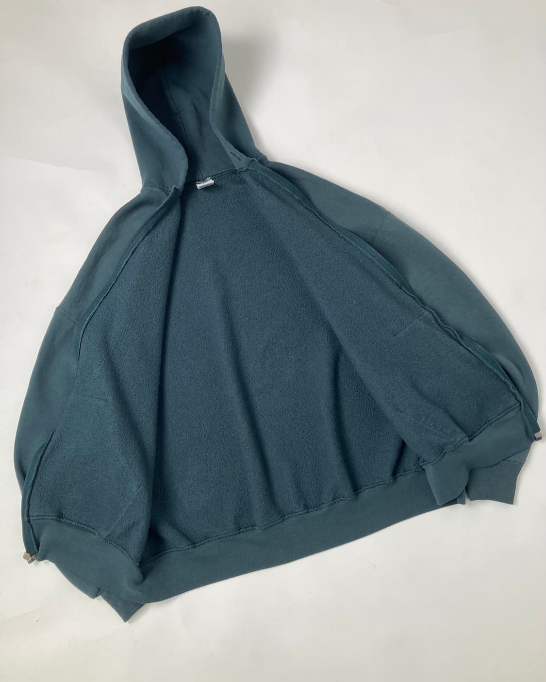 90s Russell Zip Up Hoodie (sage green) 상품이미지7