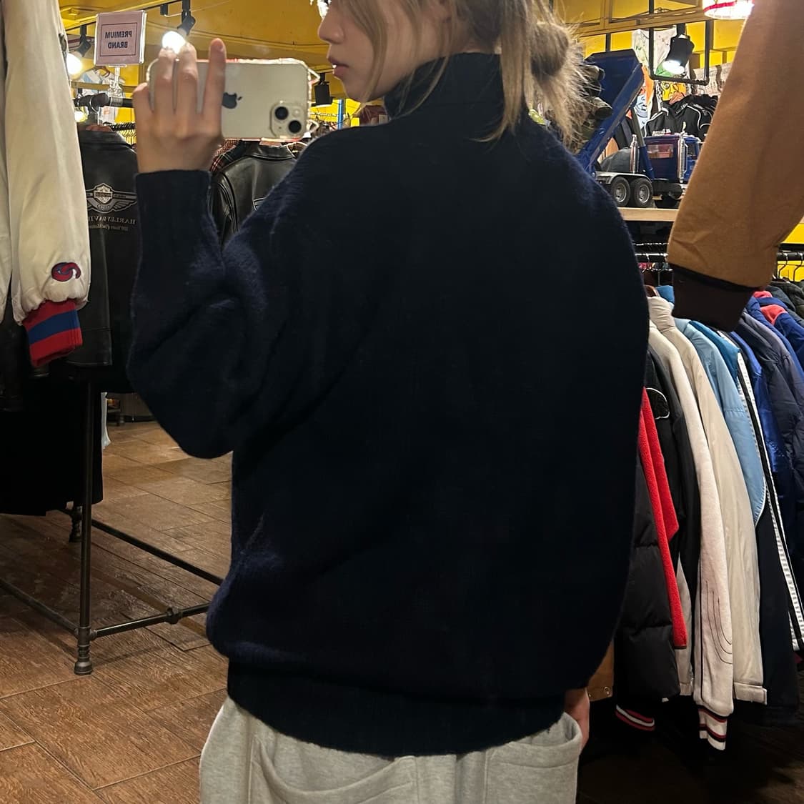 [HI] 폴로 성조기 니트 네이비 상품이미지5