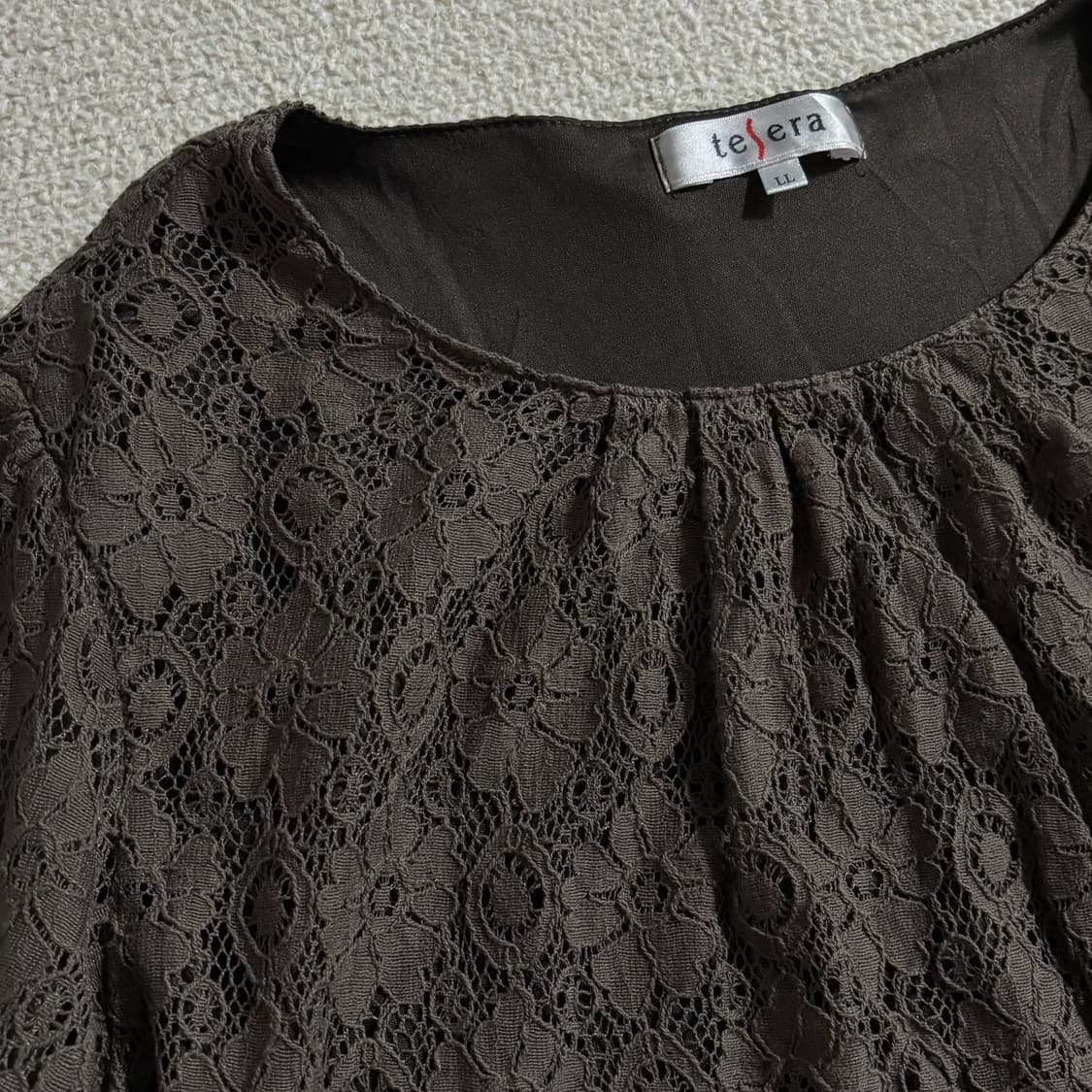 일본빈티지 브라운 블라우스 탑 상품이미지2