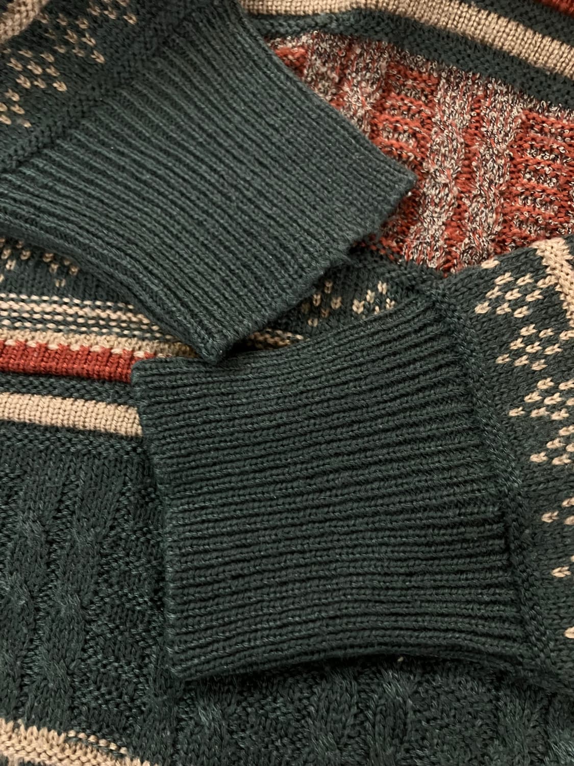 빈티지 패턴 니트 그린 #csz2625 상품이미지5