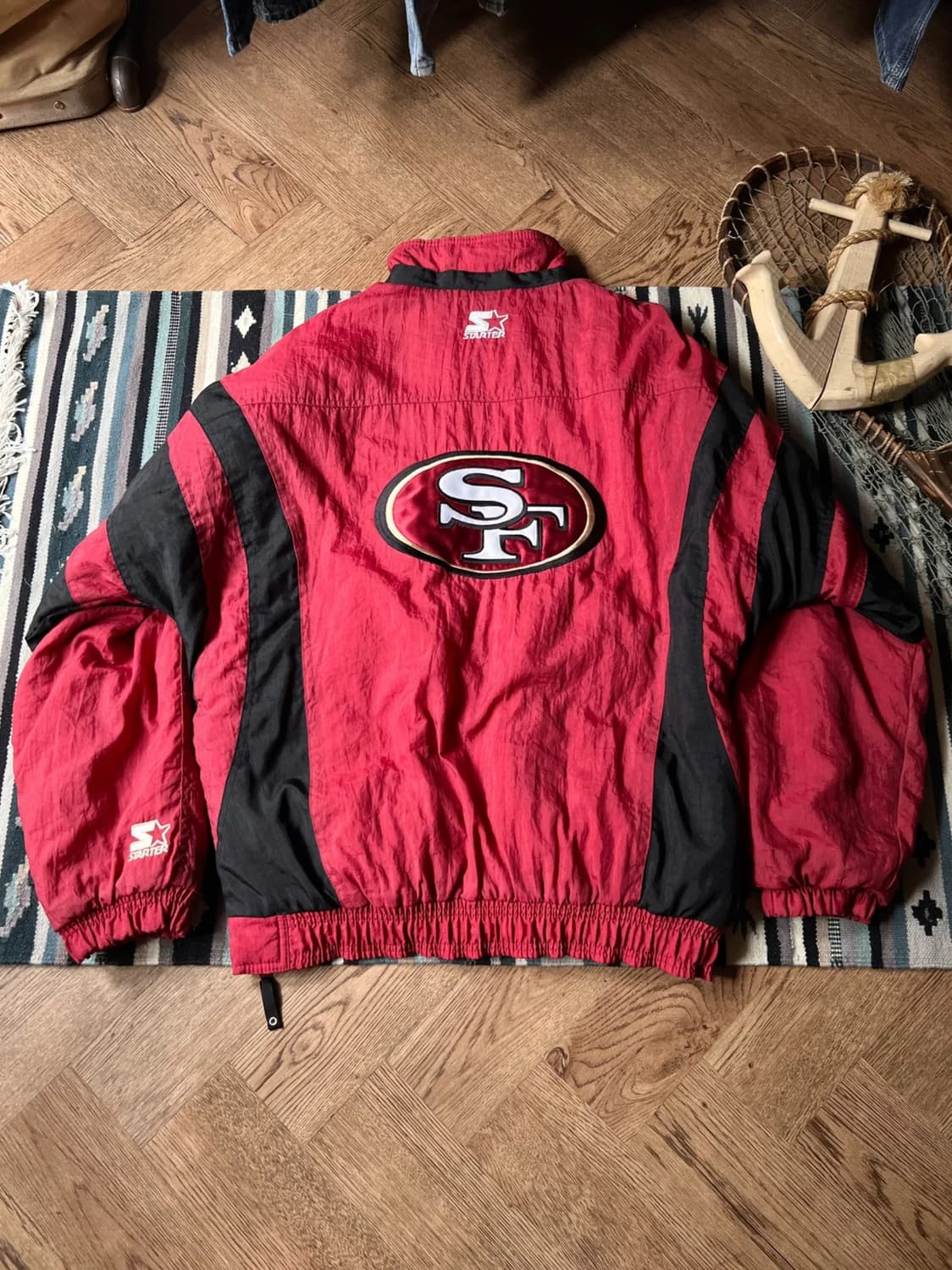 [L]90's NFL USA 스타터 샌프란시스코 49ers 봄버 자켓 상품이미지1