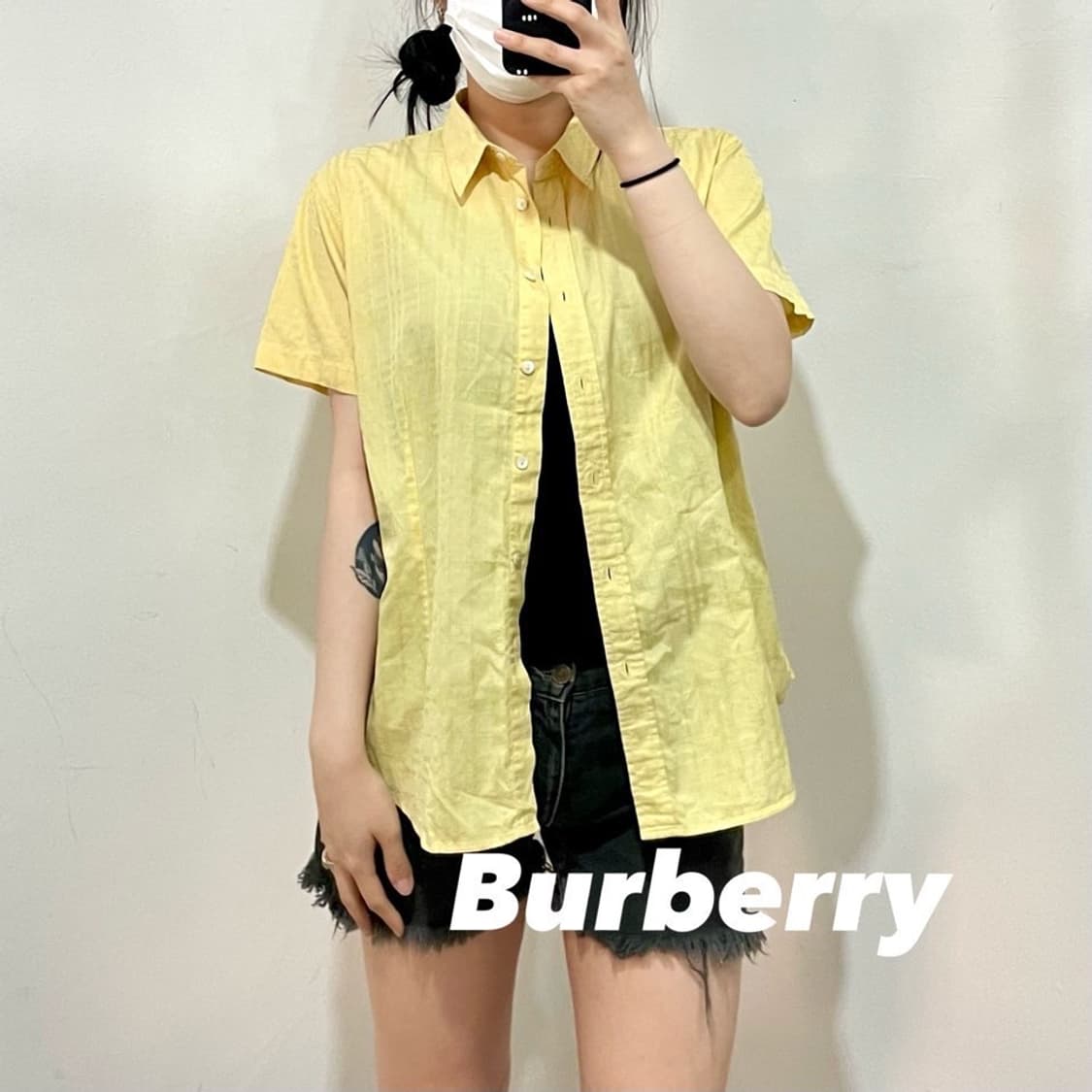 버버리 체크 반팔 셔츠 상품이미지1