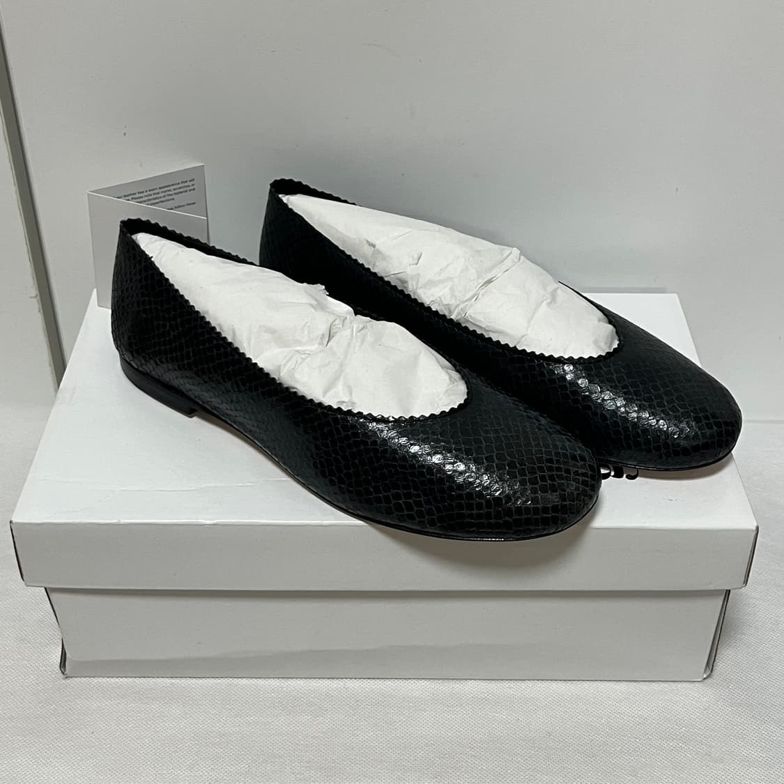 [37]기마구아스 파이톤 발레리나 플랫슈즈/블랙 상품이미지2