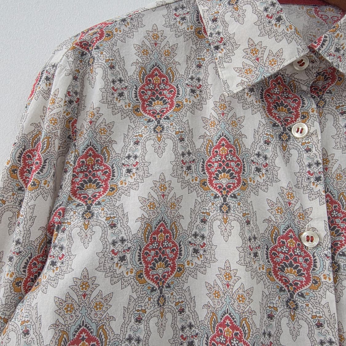 에스닉 페이즐리 패턴 코튼 셔츠 상품이미지4