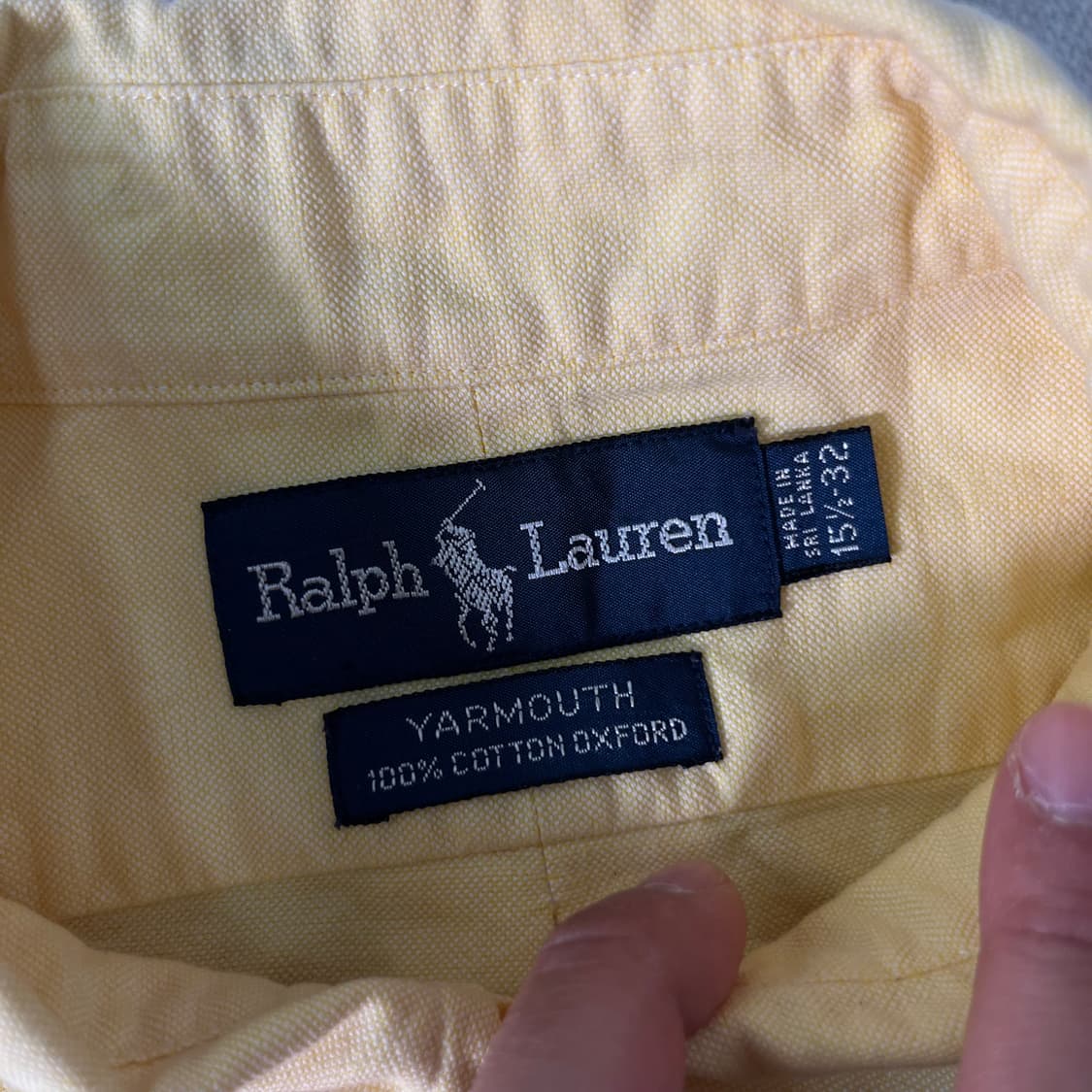 105 폴로랄프로렌 옐로우 코튼 셔츠 상품이미지4