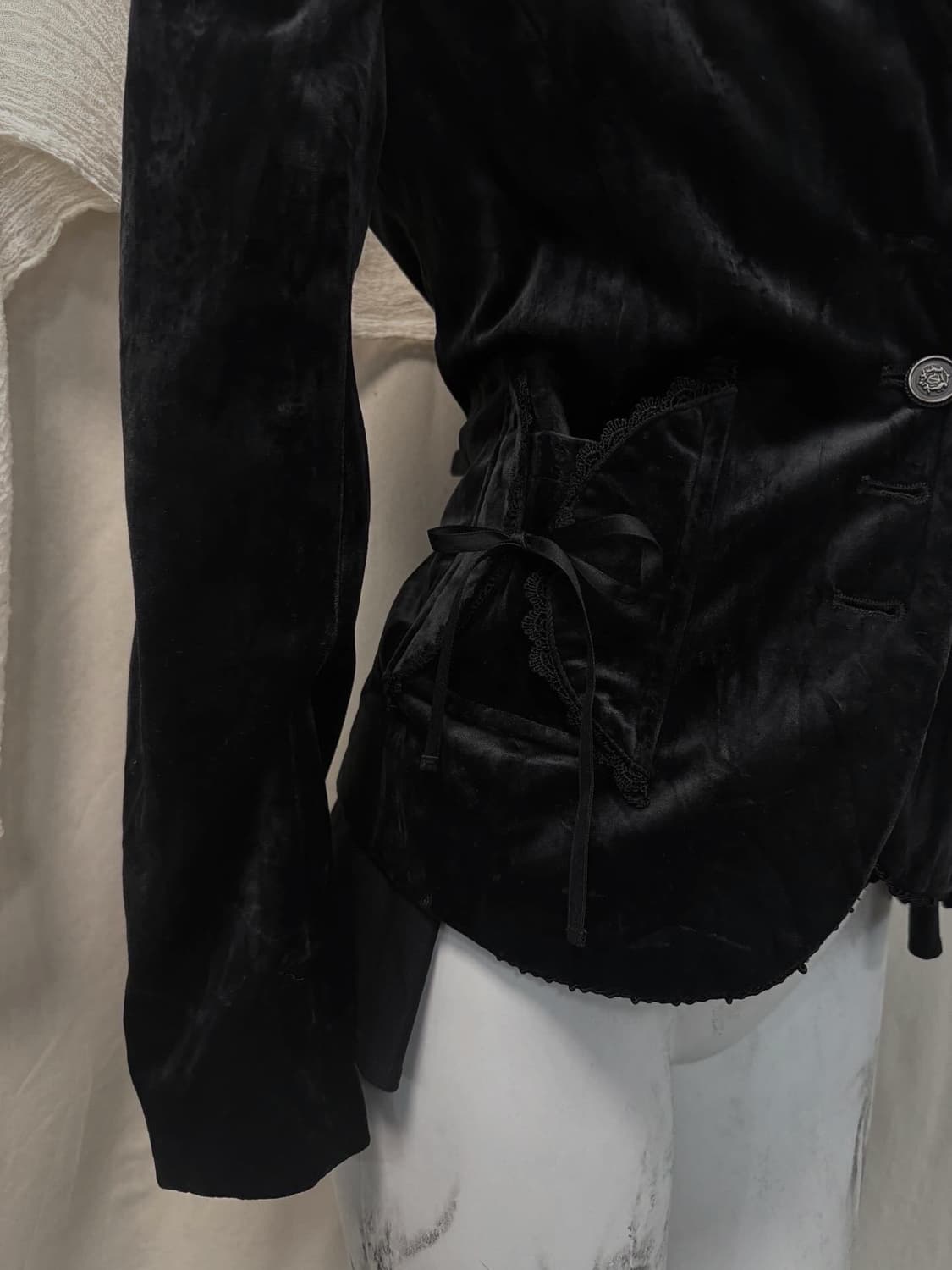 Axes Femme Velvet Detail Jacket 상품이미지3