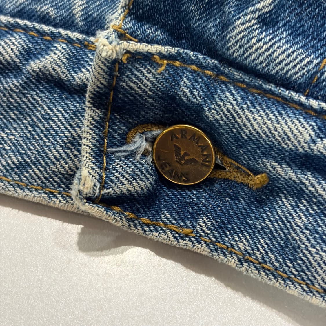 80-90s ARMANI 아르마니 진 빈티지 데님 청자켓 E53 상품이미지7