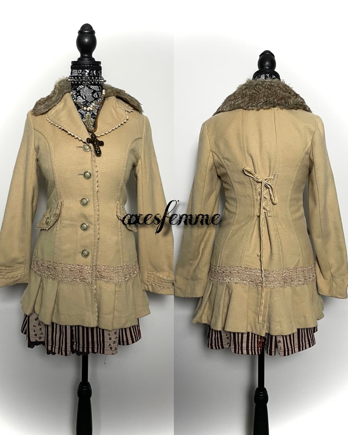 AXES FEMME 엑시즈팜 라떼 갸루 코트 상품이미지1