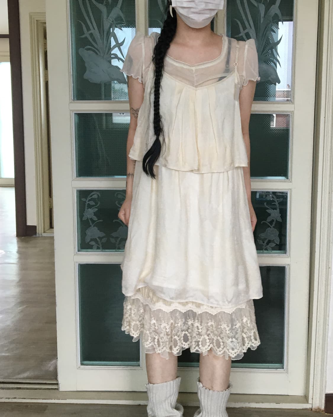 Layer point sleeveless onepiece 상품이미지5