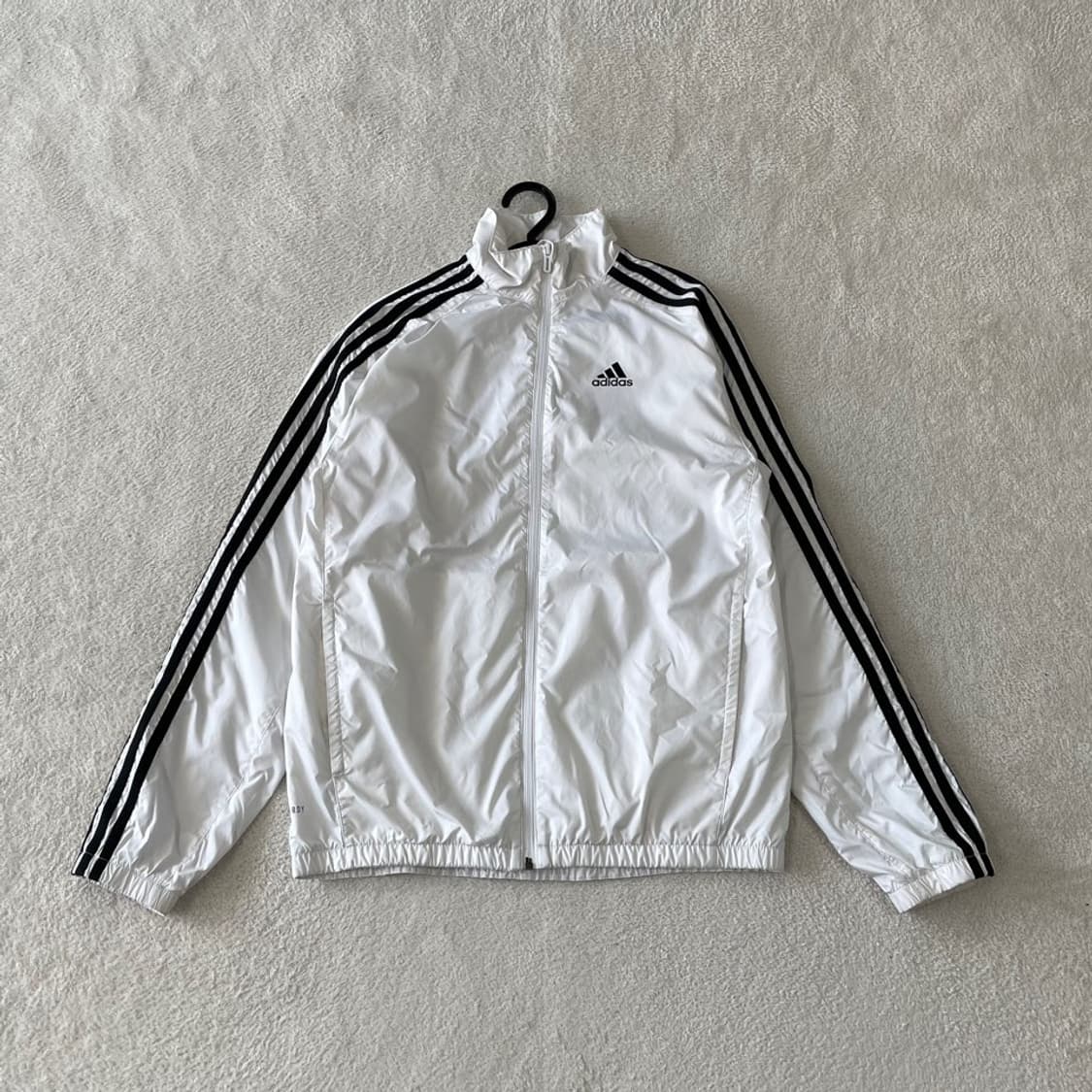 M 아디다스 화이트 윈드 바람막이 흰검 져지 트랙탑 95 상품이미지1