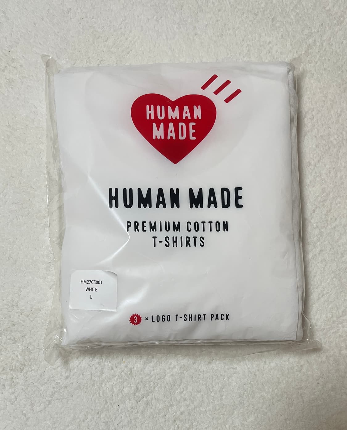 휴먼메이드 로고 티셔츠 팩 화이트 상품이미지3