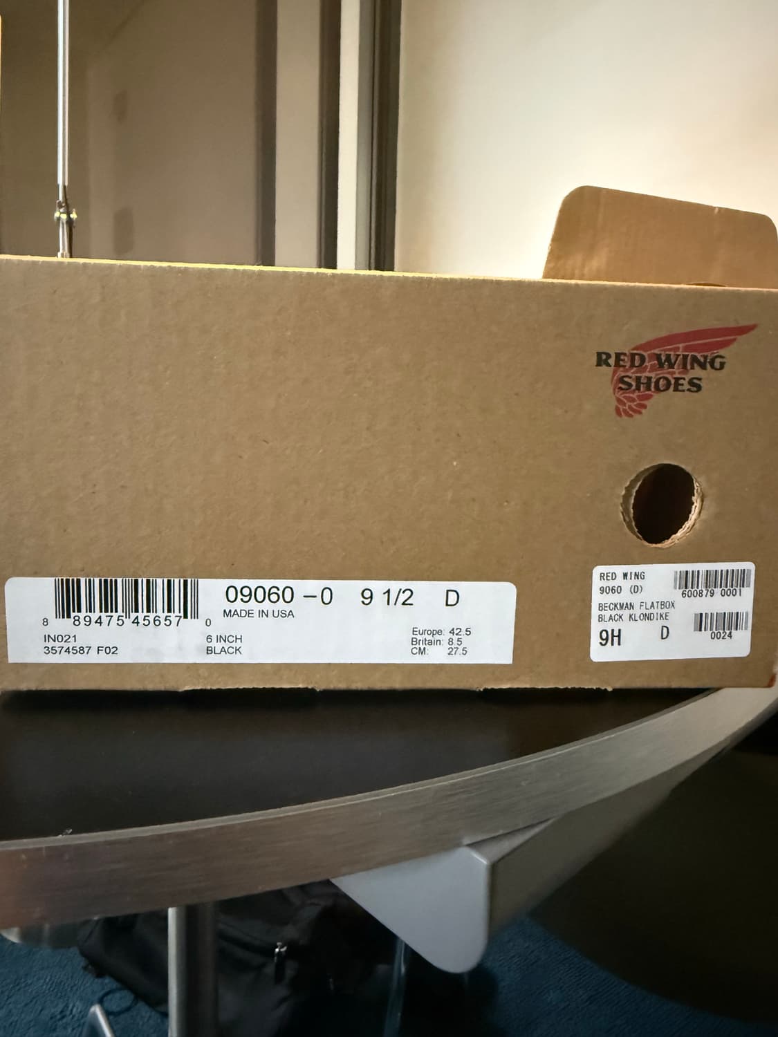 레드윙 벡맨 플랫박스 9060 부츠 - 블랙 클론다이크 9.5 275 상품이미지4