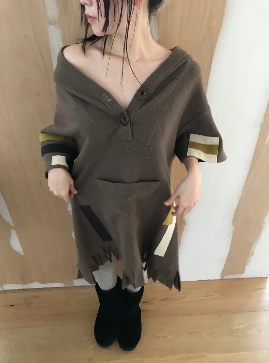 vintage tassel pocket one-piece 상품이미지5