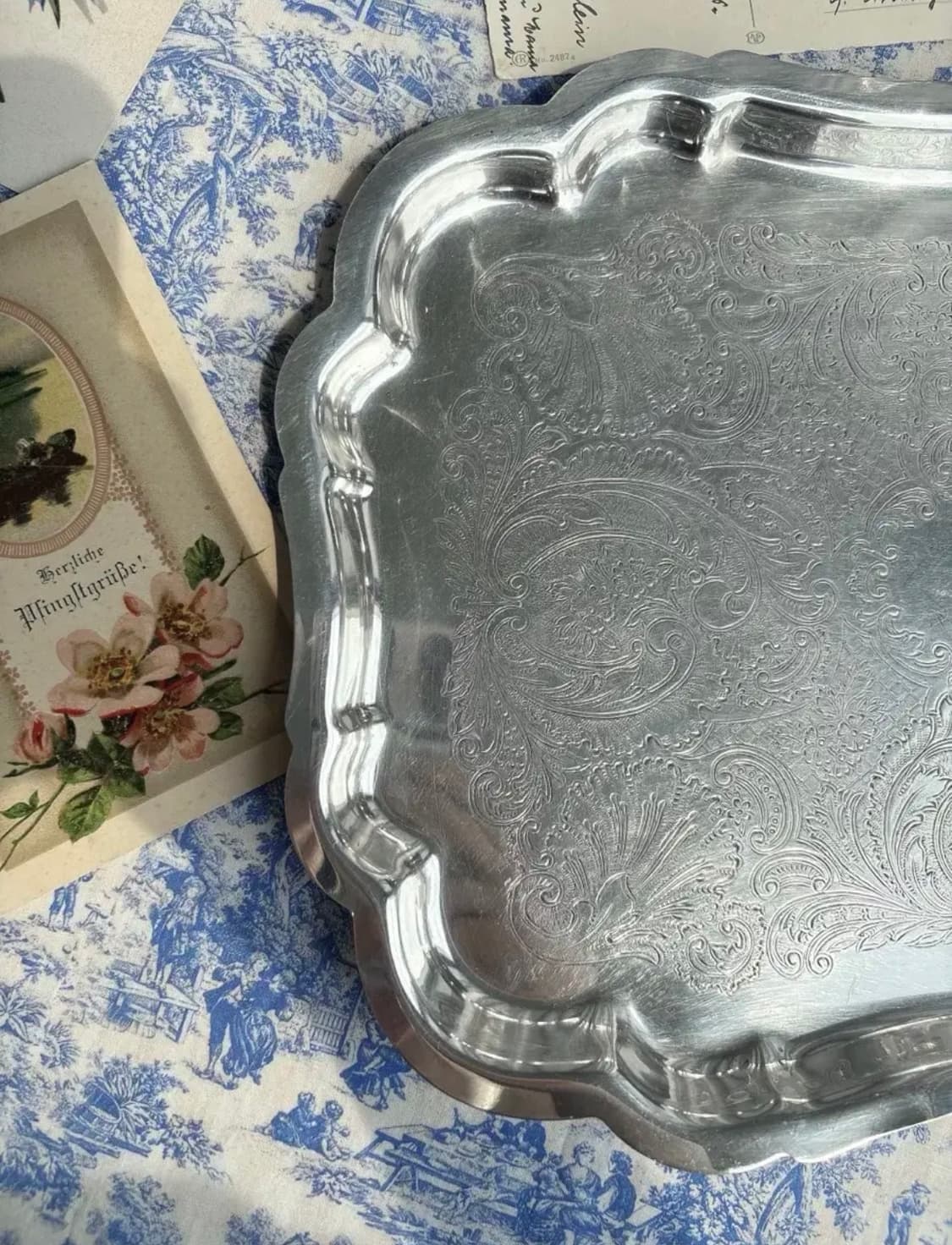 앤틱 실버플레이트 티 트레이 상품이미지4