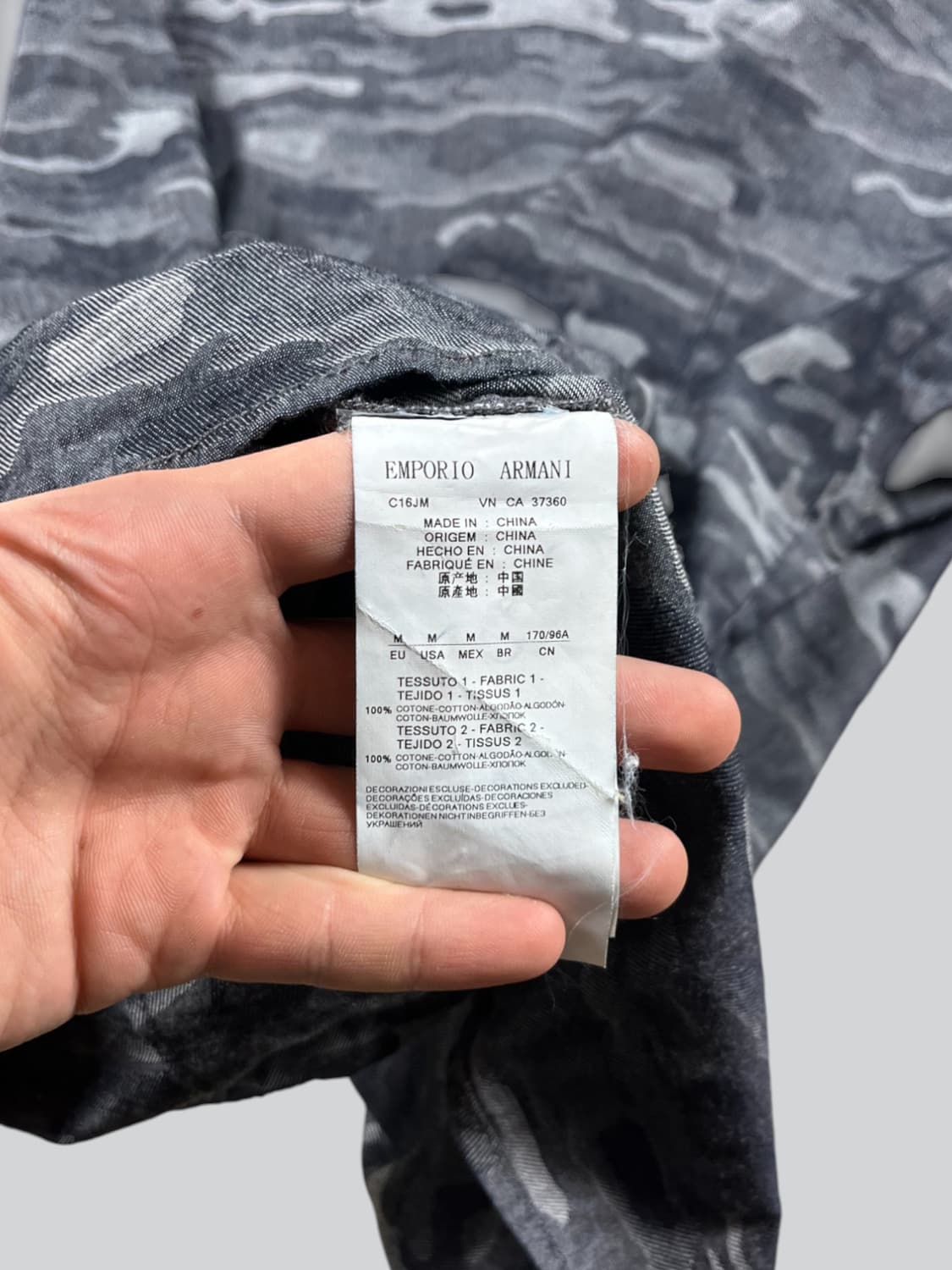 Armani jeans  카모 도킹 셔츠  상품이미지3