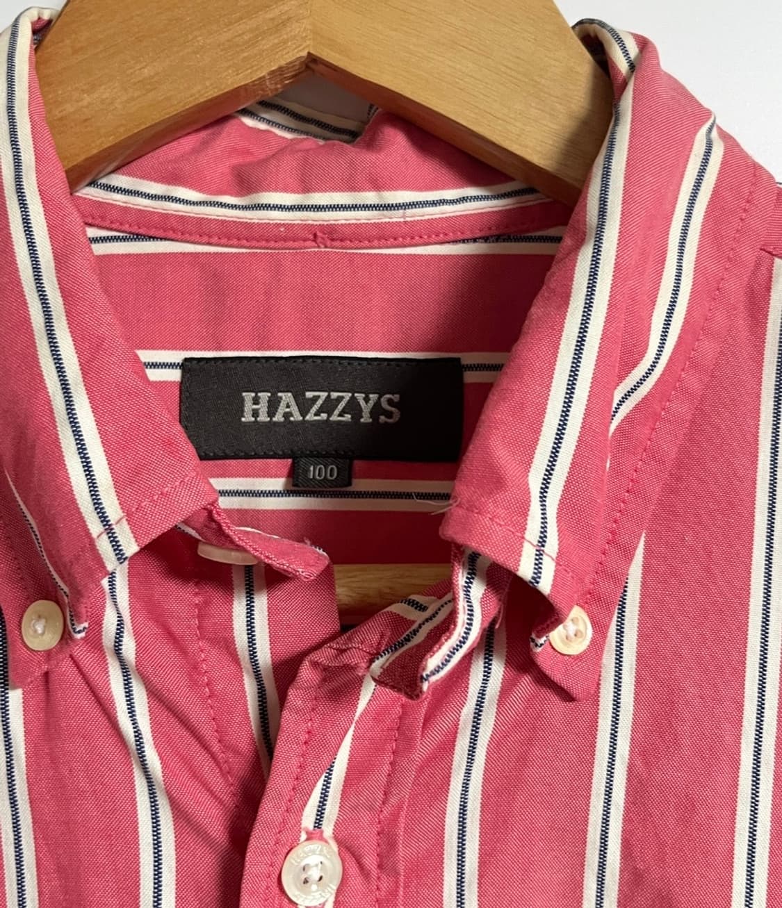 공용 헤지스 스트라이프 셔츠 남방 100 상품이미지5