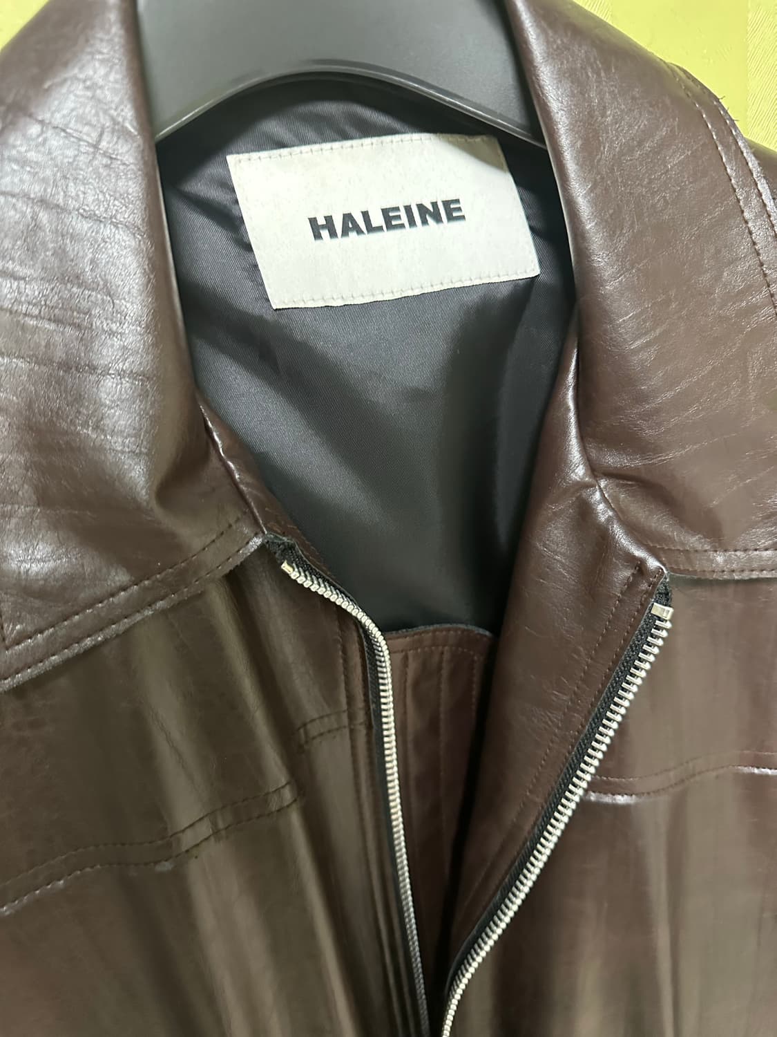 HALEINE 알렌느 에코레더 가죽 블루종점퍼 2사이즈 상품이미지2