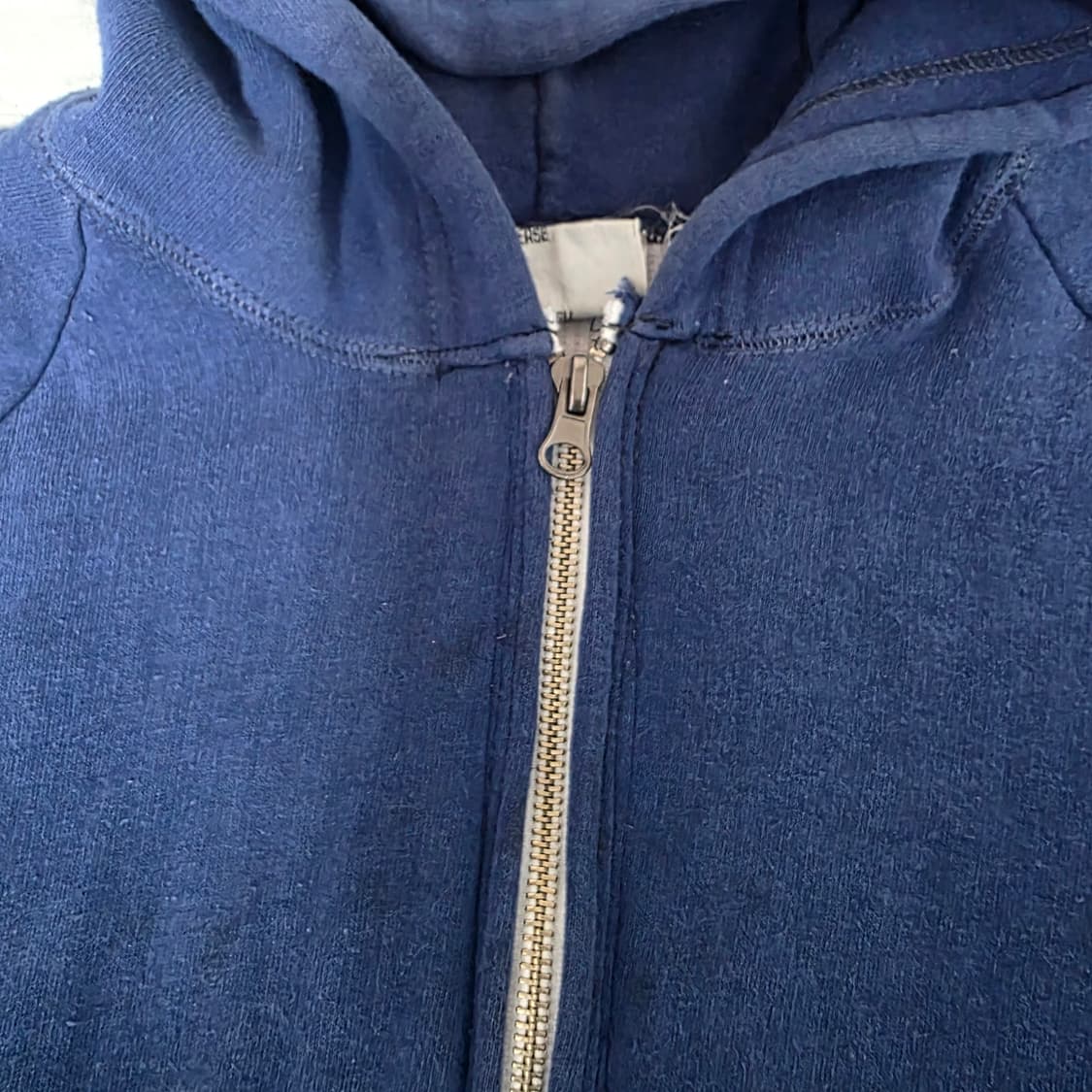 [L] 70-80s 빈티지 우드랜드 써멀 더블페이스 트래쉬드 후드집업 상품이미지4