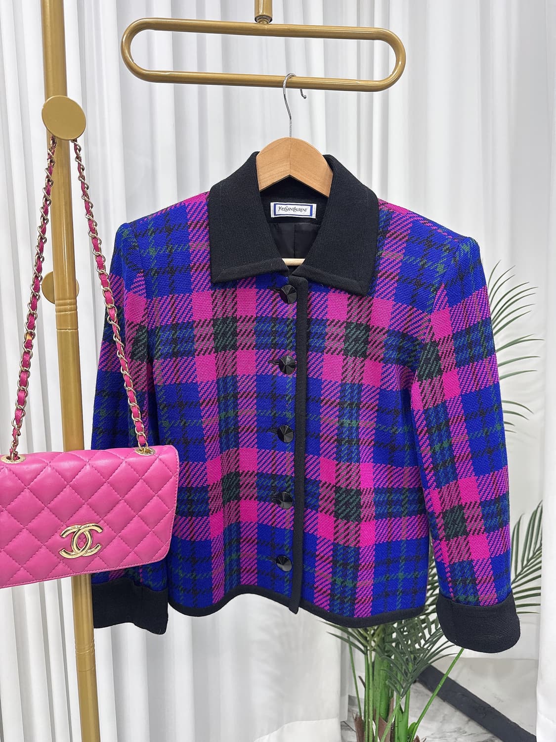 입생로랑 정품 체크 자켓 상품이미지1