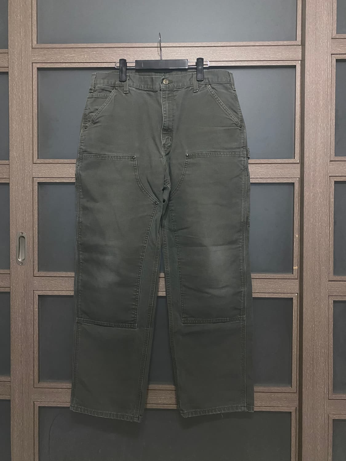 [36X32] 칼하트 빈티지 더블니 모스 그린 B136 상품이미지1