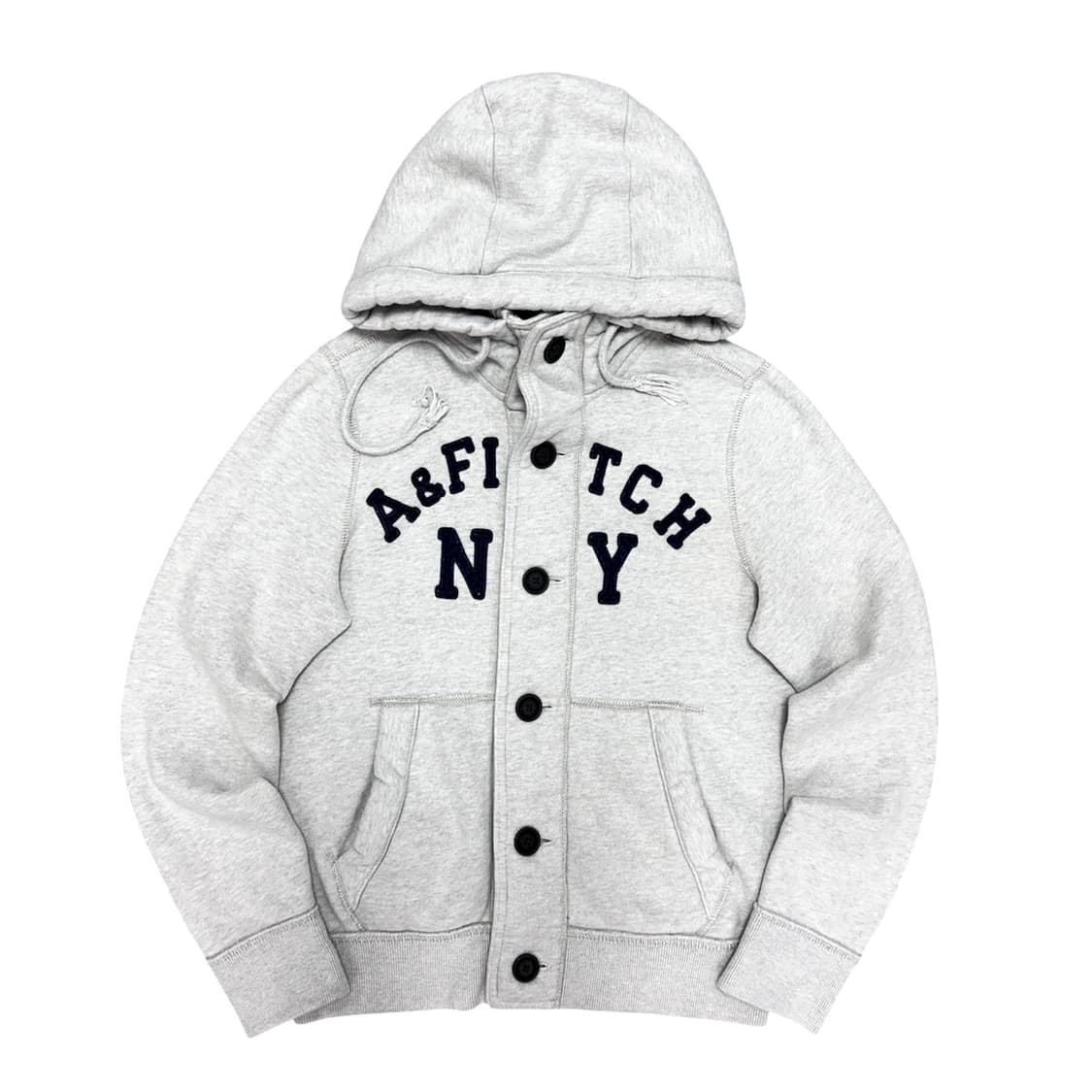 아베크롬비 멜란지그레이 버튼업 후드집업(M) 상품이미지1