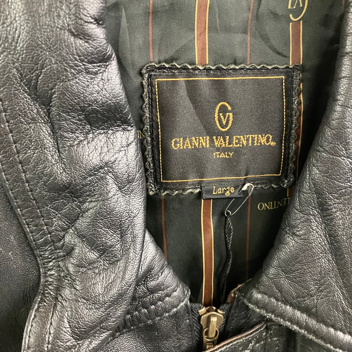 지아니 발렌티노 블랙 양가죽 카코트 L 상품이미지3