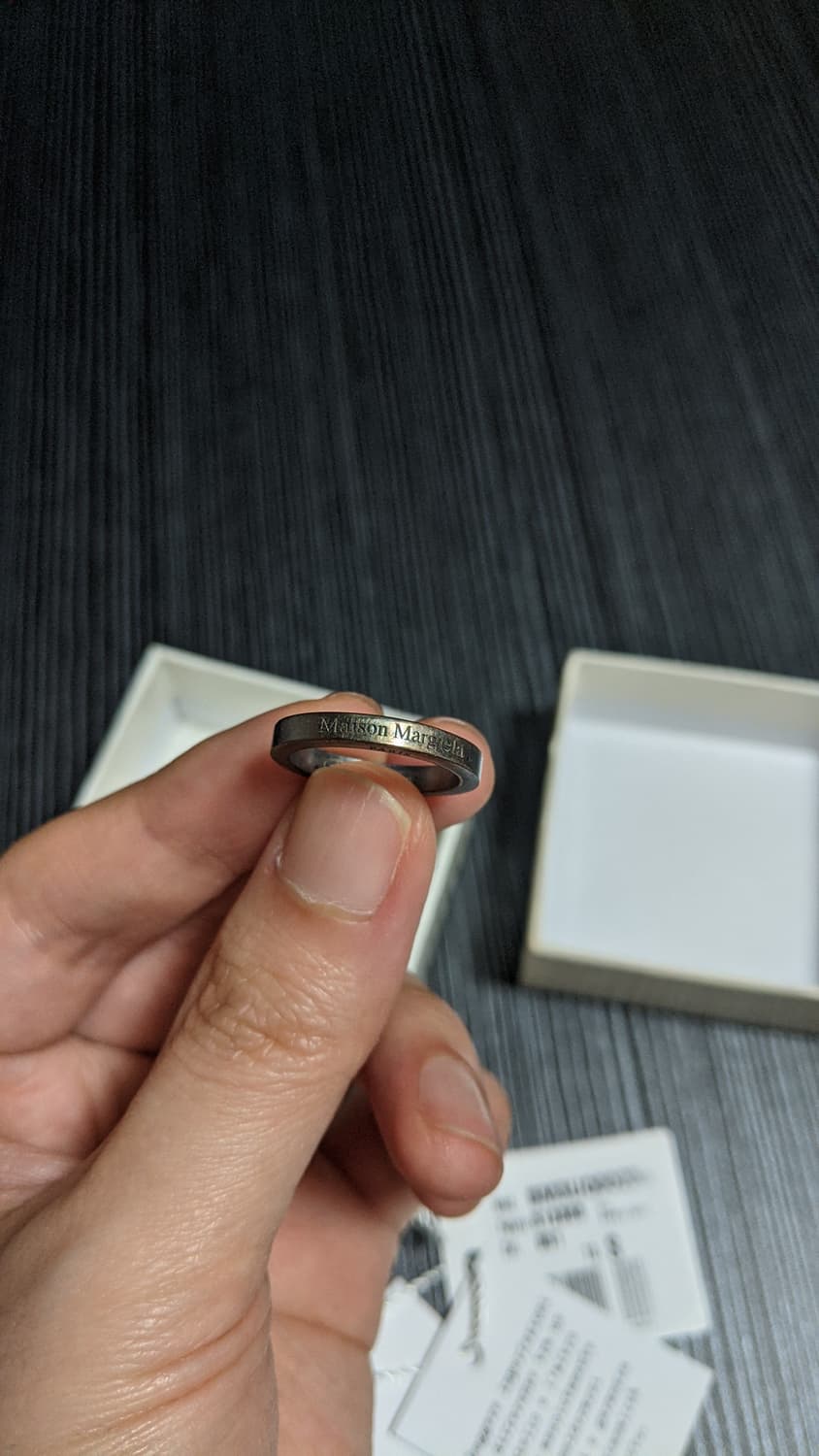 메종 마르지엘라 카브 로고 슬림 실버링 상품이미지3