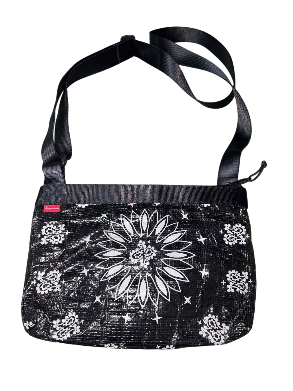 슈프림 블랙 페이즐리 더플백 상품이미지4