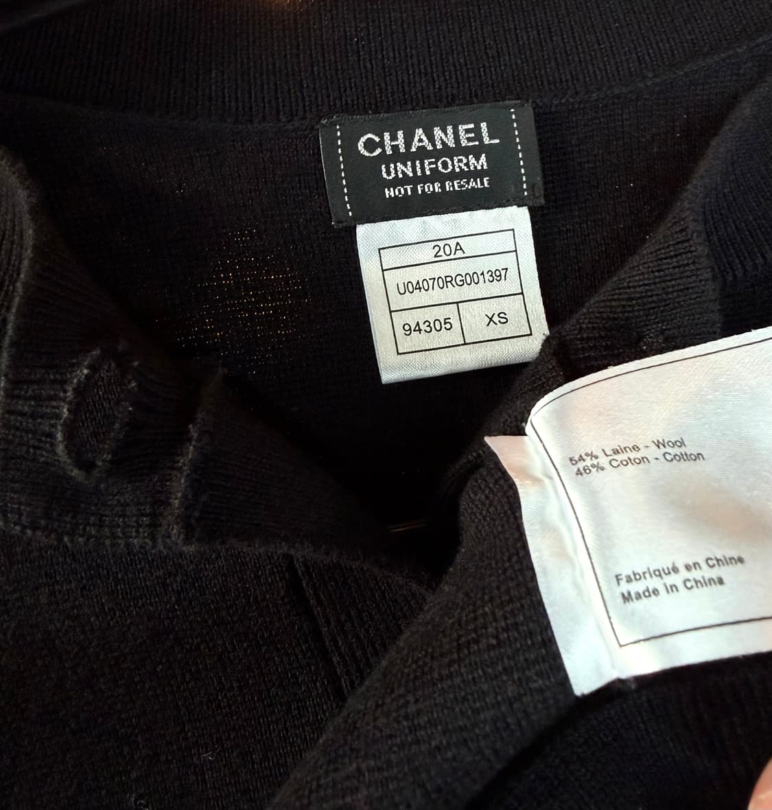 XS/ 샤넬 유니폼라인 은장버튼 라나울 가디건 상품이미지8