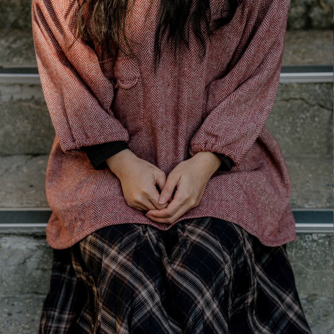 하나모요 헤링본 블라우스 상품이미지4