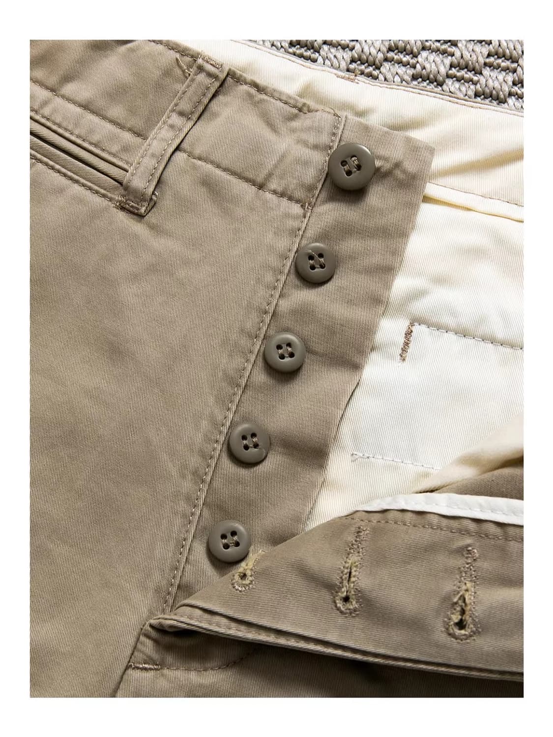 ️️️♦️ COZY / 러기드 코튼 패치워크 빈티지 치노 와이드 팬츠 상품이미지8