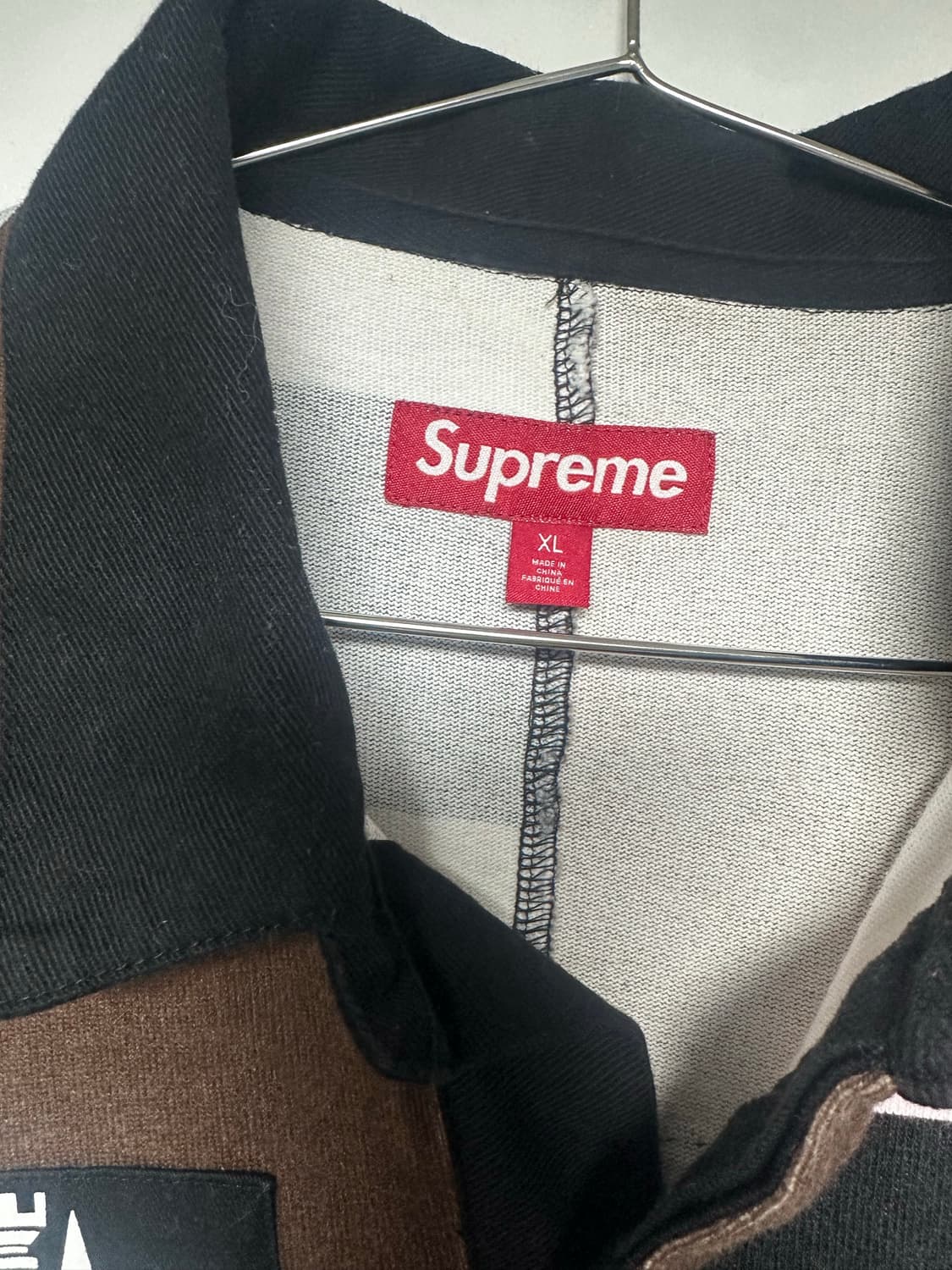 슈프림 로즈 럭비 블랙 XL 상품이미지3