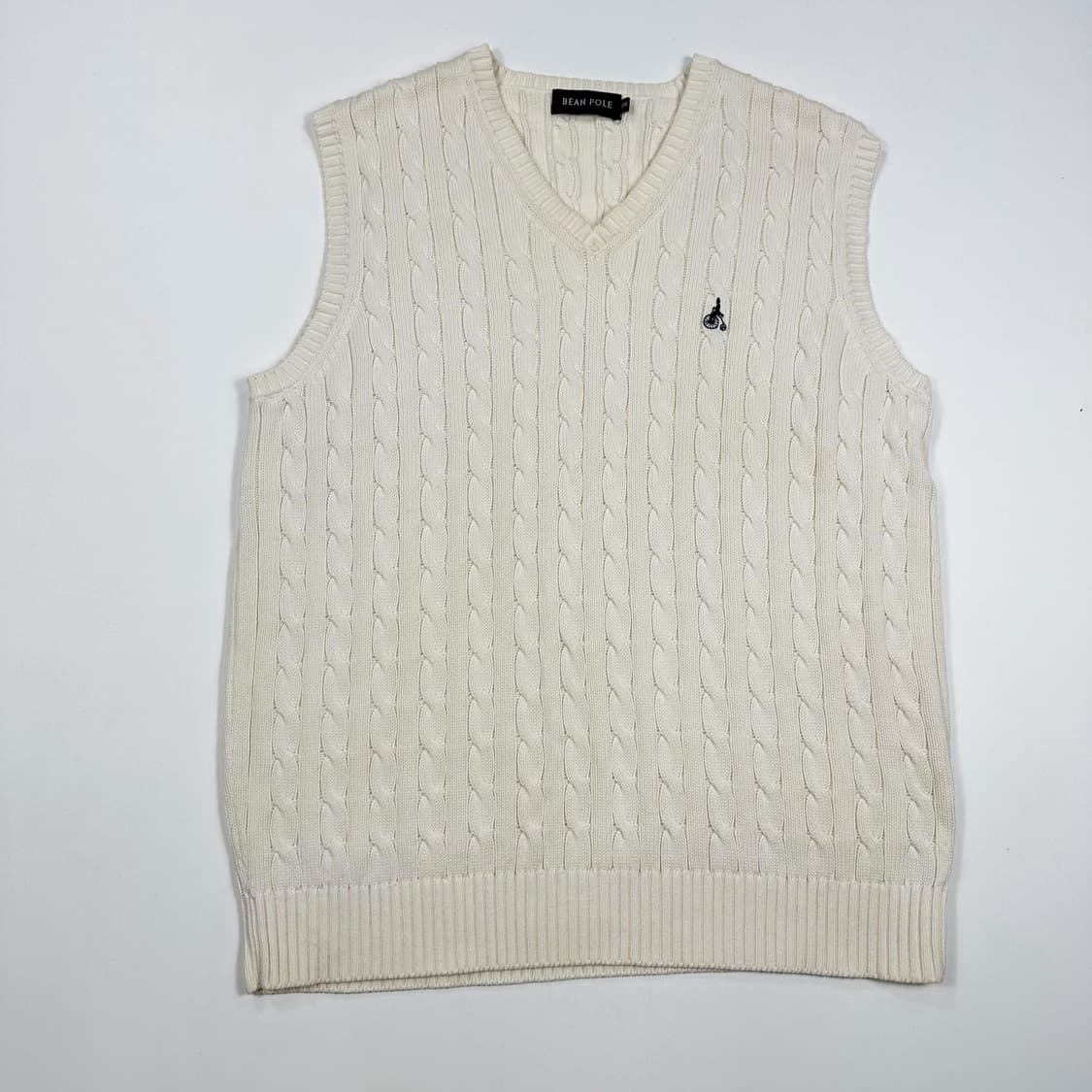 빈폴 클래식 로고 케이블 니트 조끼 (M) 상품이미지2