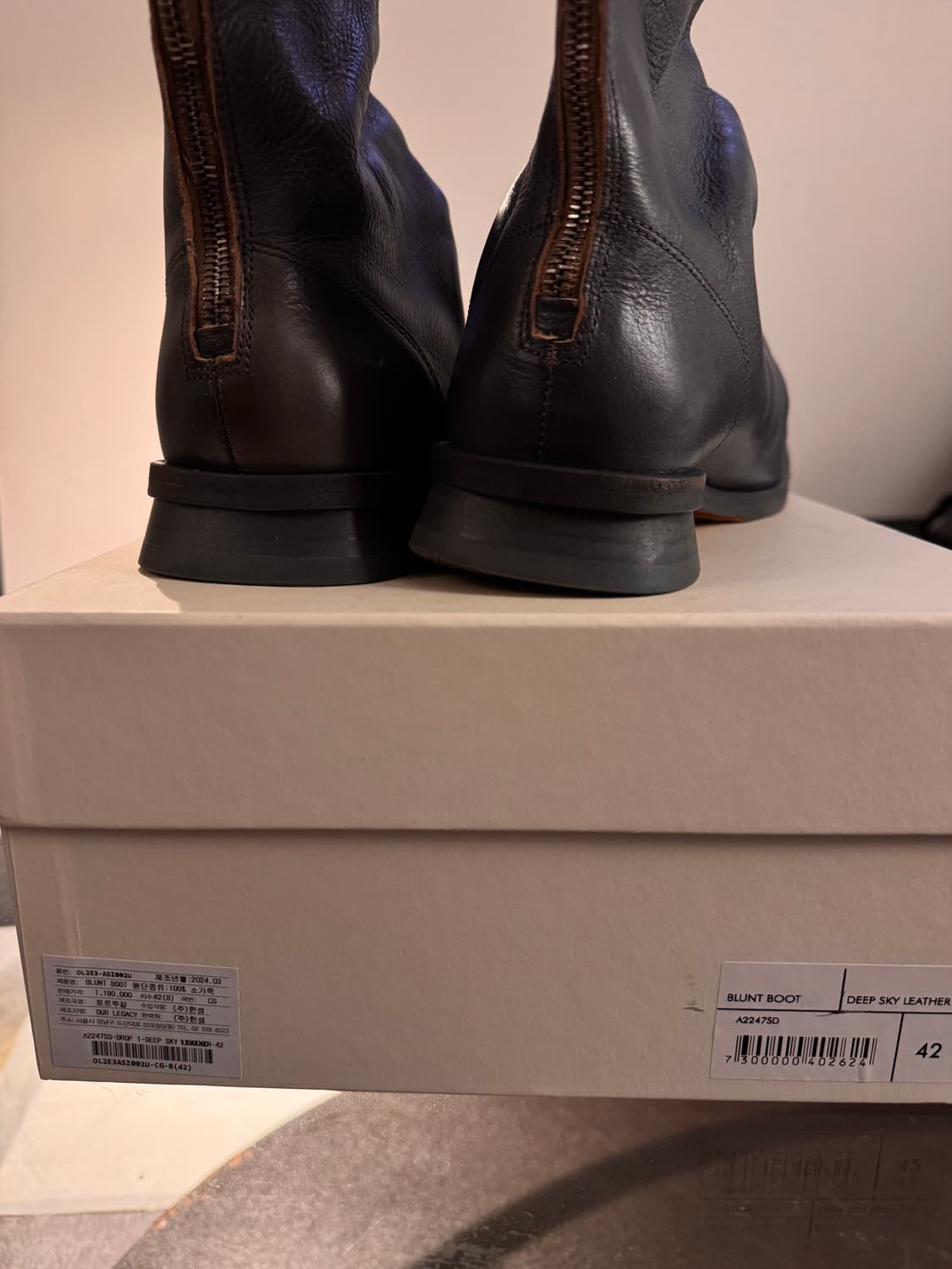 아워레가시 블런트 부츠 스카이 블루 42 상품이미지5