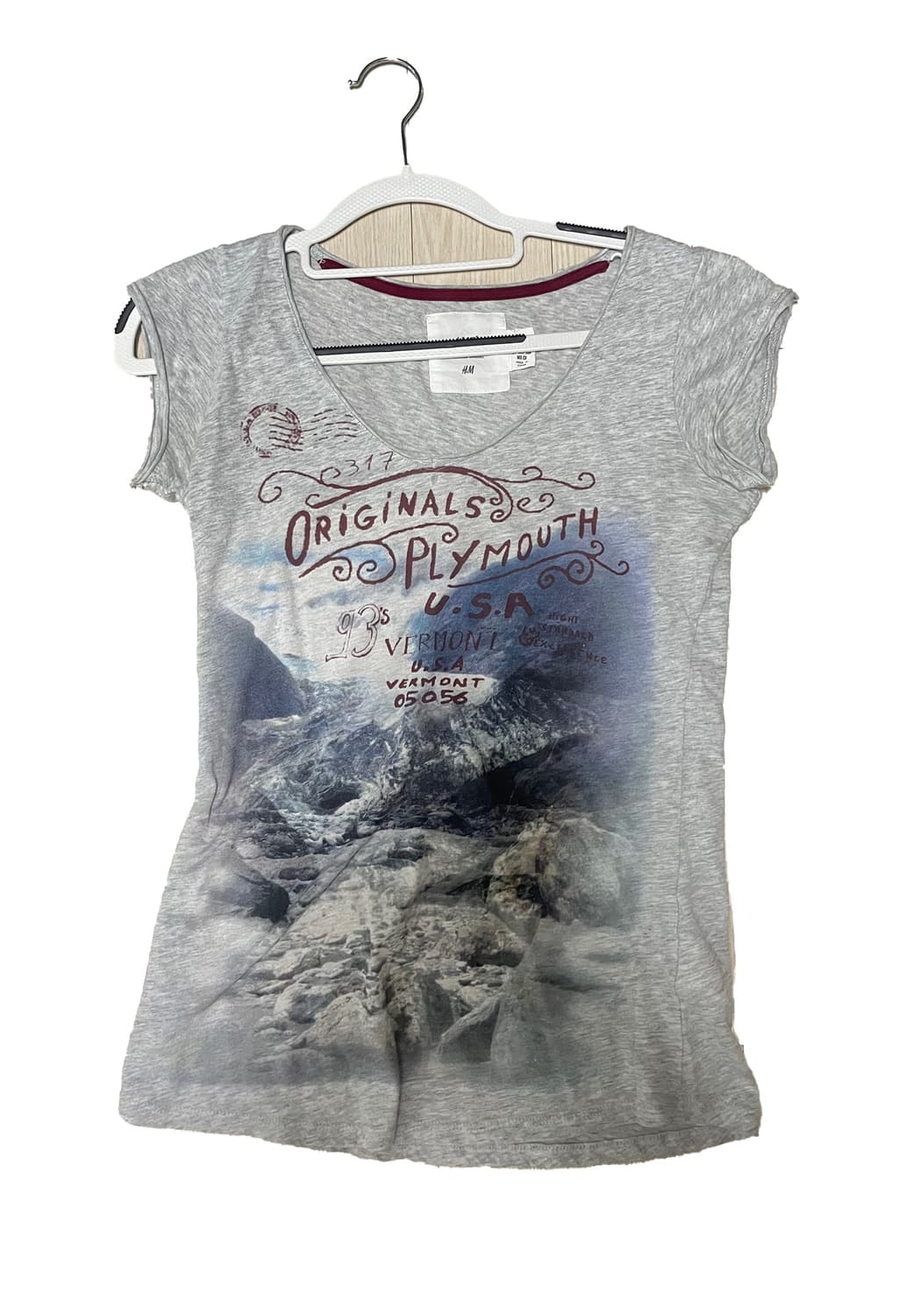 y2k punk melange grey top 상품이미지1