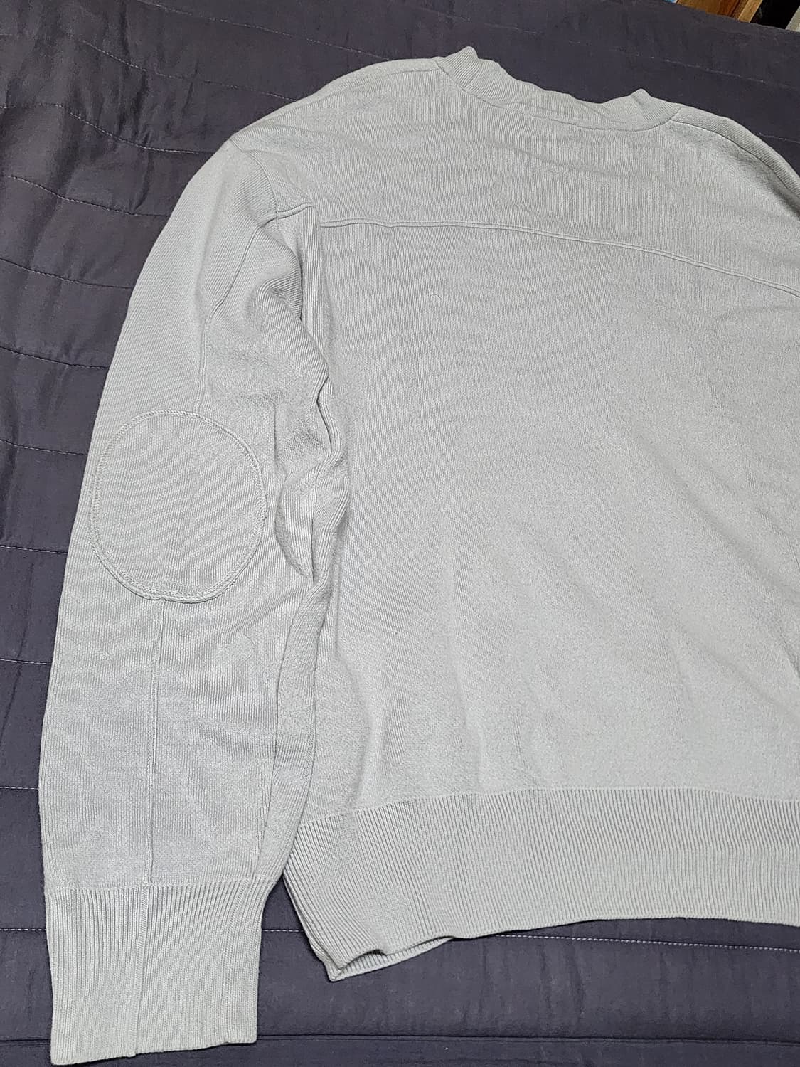 쿠어 오버핏 울 가디건 그레이 L 상품이미지5