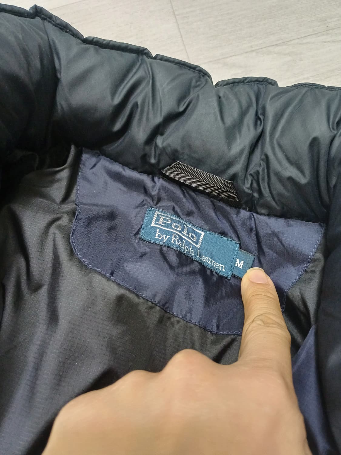 폴로 랄프로렌 남성 빈티지 다운자켓 M사이즈  상품이미지2