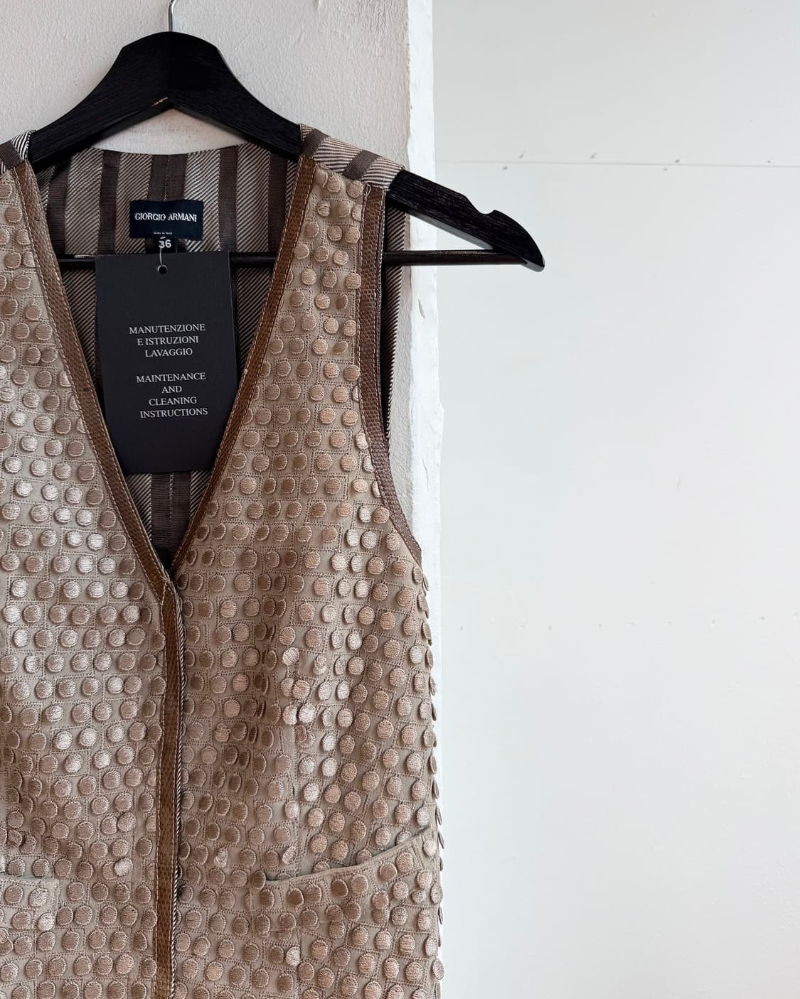 조르지오 아르마니 브라운 스터드 베스트 자켓 상품이미지5