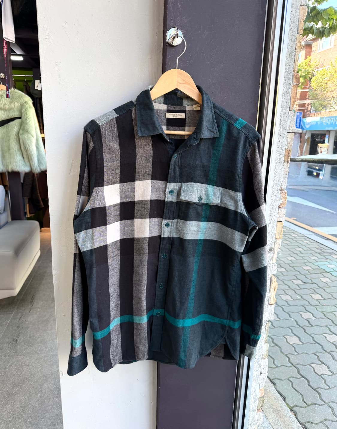 L/ 버버리 노바체크 코튼니팅 셔츠자켓 상품이미지2