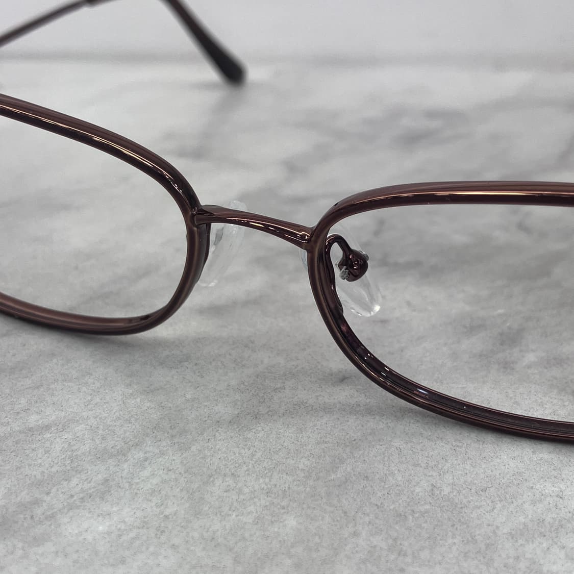 C97 블루마린 Blumarine 유광 브론즈 캣아이 스퀘어 메탈테 안경 상품이미지5