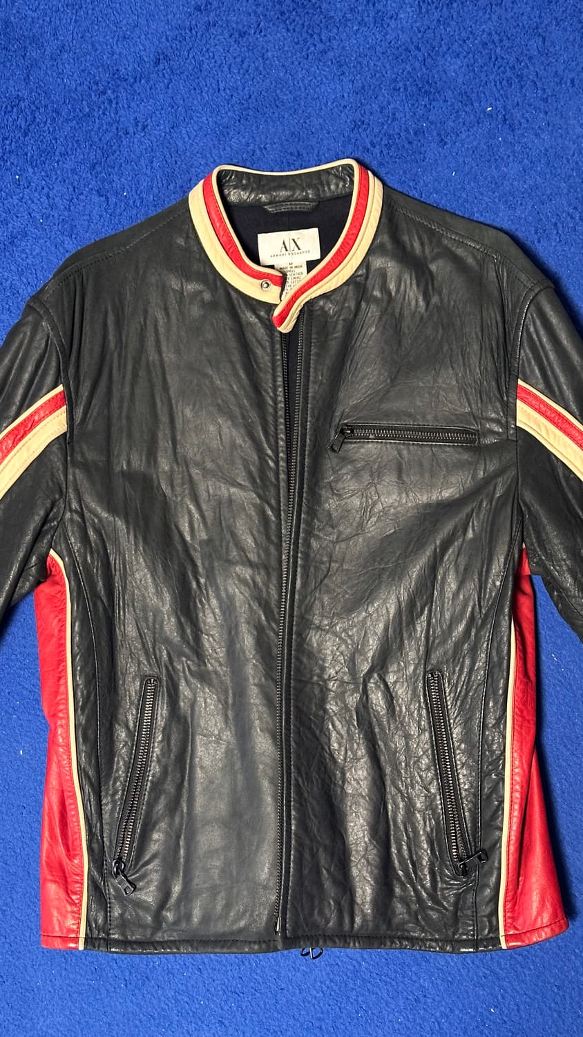 아르마니 익스체인지 양가죽 모터사이클 자켓 M 상품이미지1