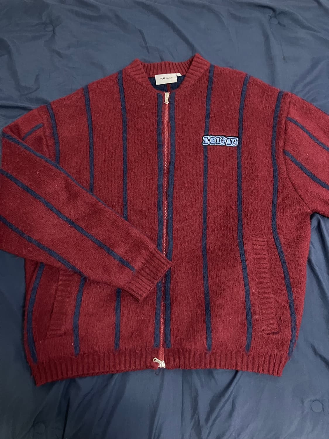 모헤어 니트 집업 상품이미지1